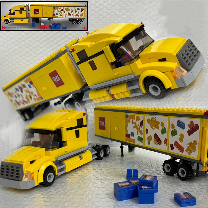 Kids Toys Delivery Today - Technical Yellow Delivery Transporter Truck‌‌ 60440
