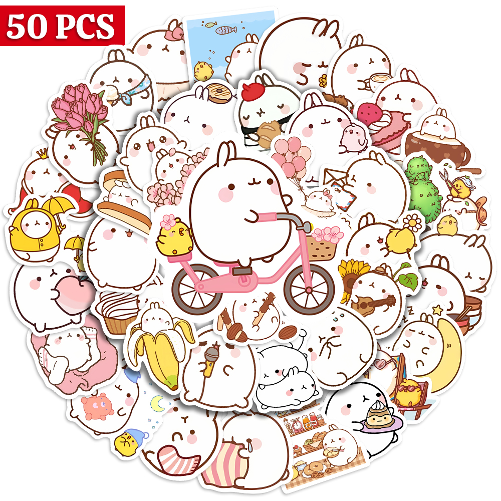 Kids Toys Laptop - Cartoon Cute Fat Rabbit Stickers Pretty
