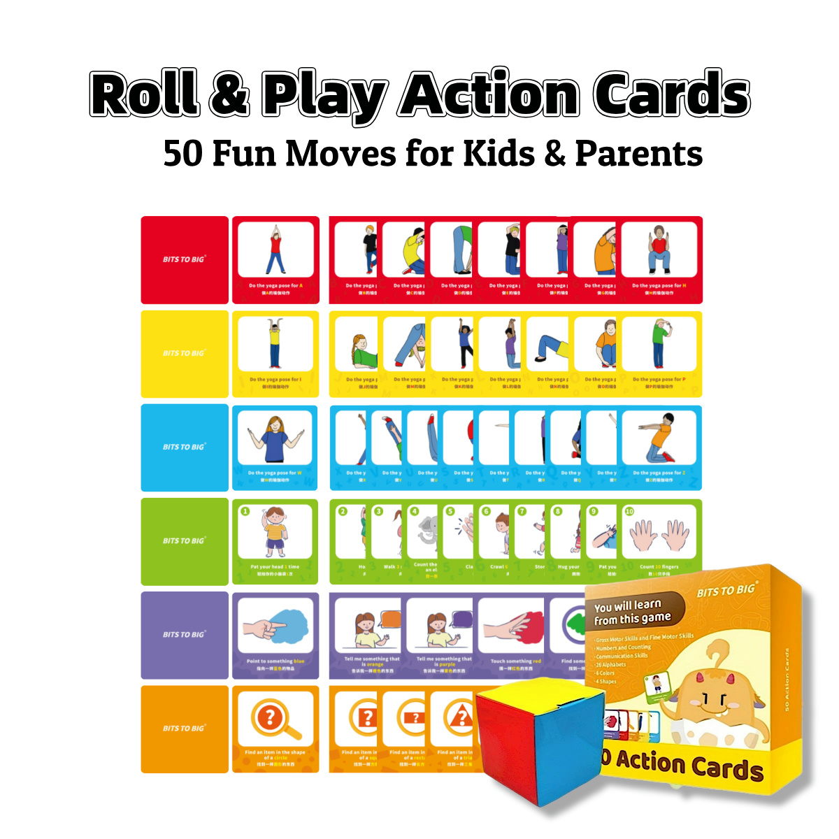 Educational Flash Card - Interactive Alphabet Yoga Toy for Early