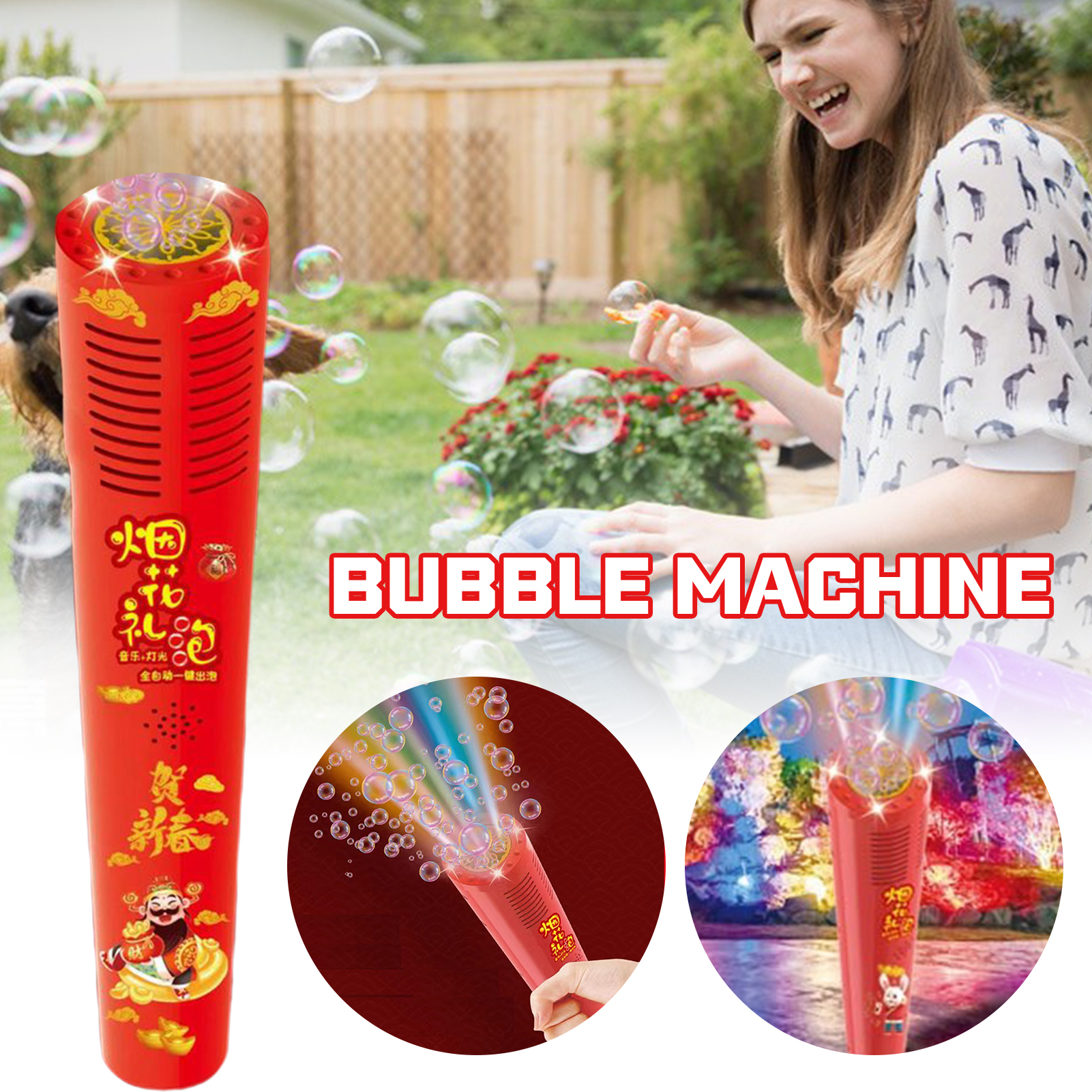 Bubble Machine Outdoor - Multi-hole Firework Bubble Machine Colorful Bubble