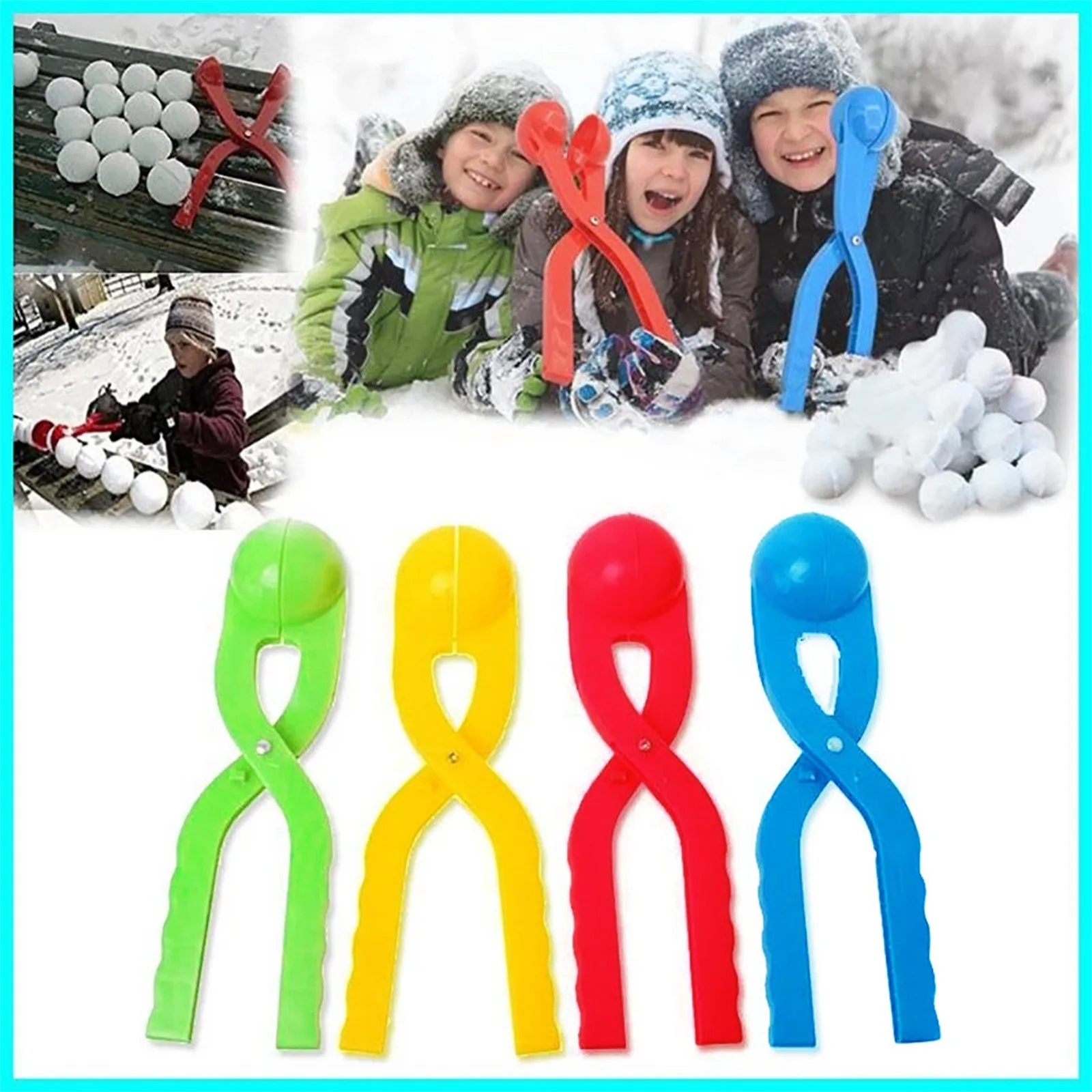Kinetic Sand Mold - Outdoors Snowball Clip Snow Grasping Clamps