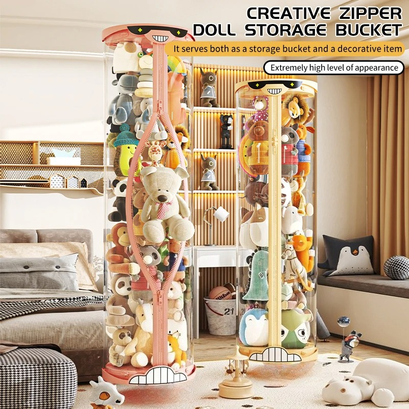 Cartoon Doll Storage Box Plush - Kids Zipper Toys のレビューと価格
