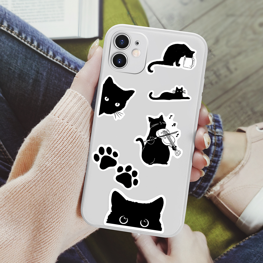 Kawaii Funny Black Cat Sticker - Kids Toys Laptop のレビューと価格