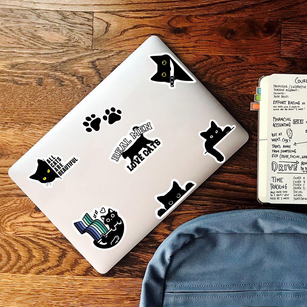 Kawaii Funny Black Cat Sticker - Kids Toys Laptop のレビューと価格