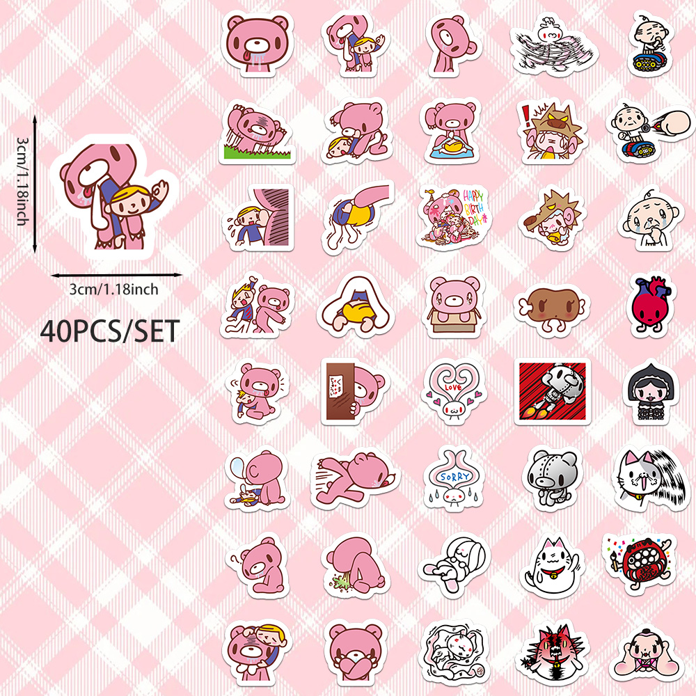 40pcs Cartoon Gloomy Bear & CH - Kids Toys Laptop のレビューと価格