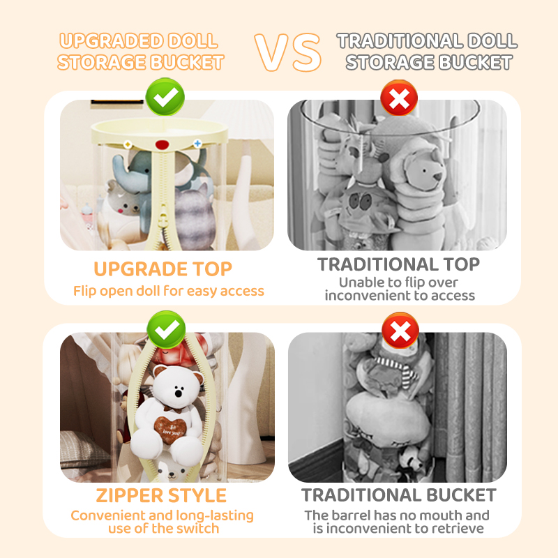 Doll Storage Box Plush Toys Bu - Kids Zipper Toys のレビューと価格