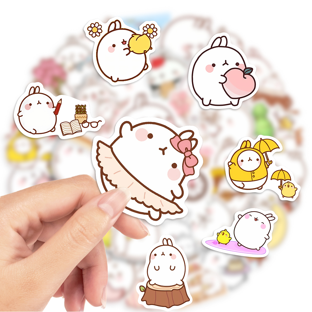 Cartoon Cute Fat Rabbit Sticke - Kids Toys Laptop のレビューと価格