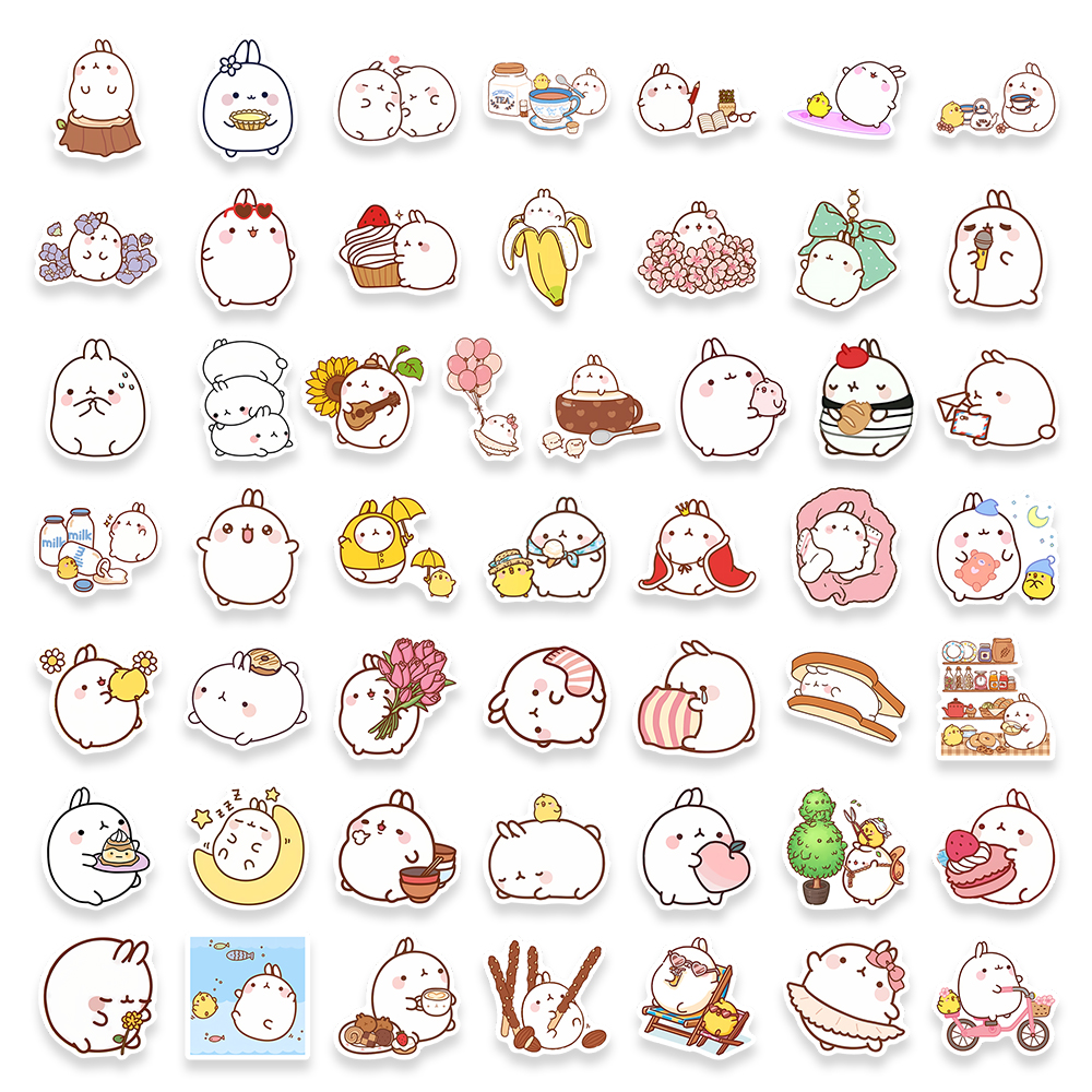 Cartoon Cute Fat Rabbit Sticke - Kids Toys Laptop のレビューと価格