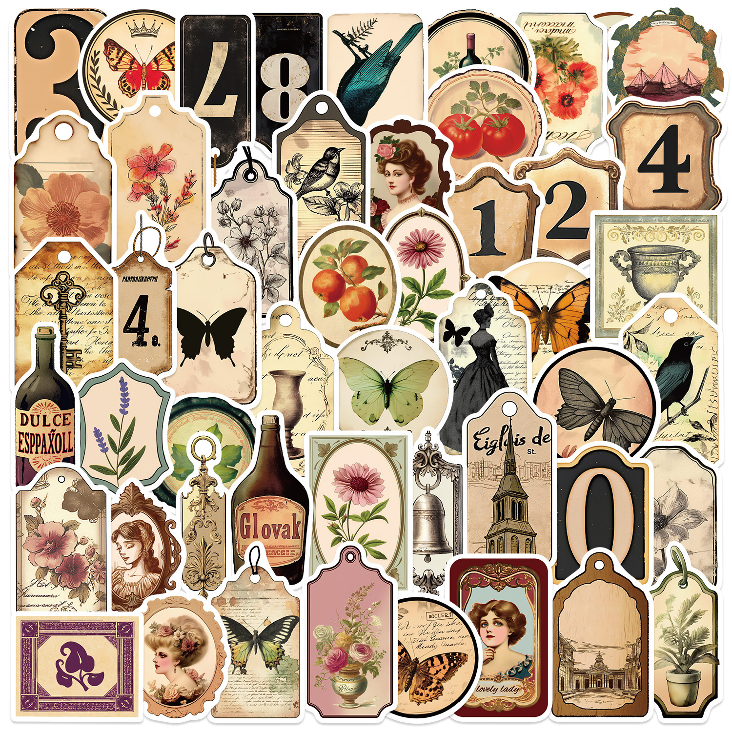 50PCS Cartoon Retro Victoria S - Kids Toys Victoria のレビューと価格