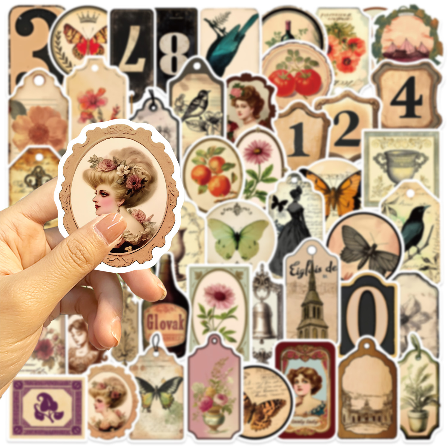 50PCS Cartoon Retro Victoria S - Kids Toys Victoria のレビューと価格