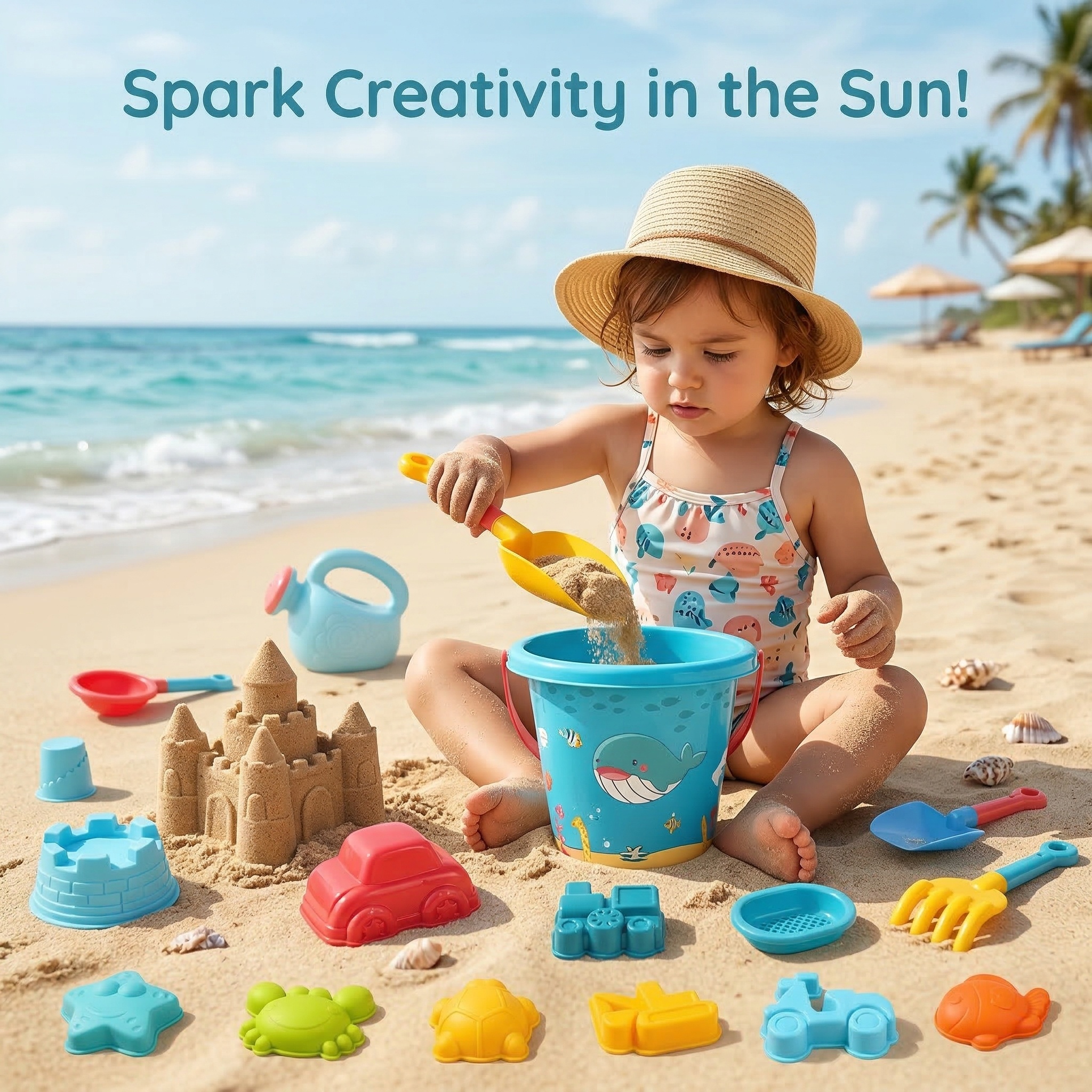 22pcs Beach Toys, Sand Digging - Kinetic Sand Mold のレビューと価格