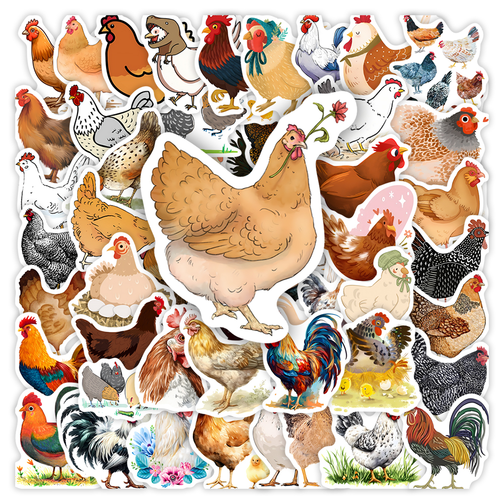 Cute Cartoon Chicken Stickers  - Kids Toys Laptop のレビューと価格