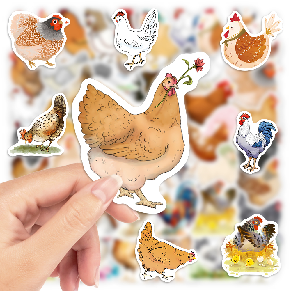 Cute Cartoon Chicken Stickers  - Kids Toys Laptop のレビューと価格