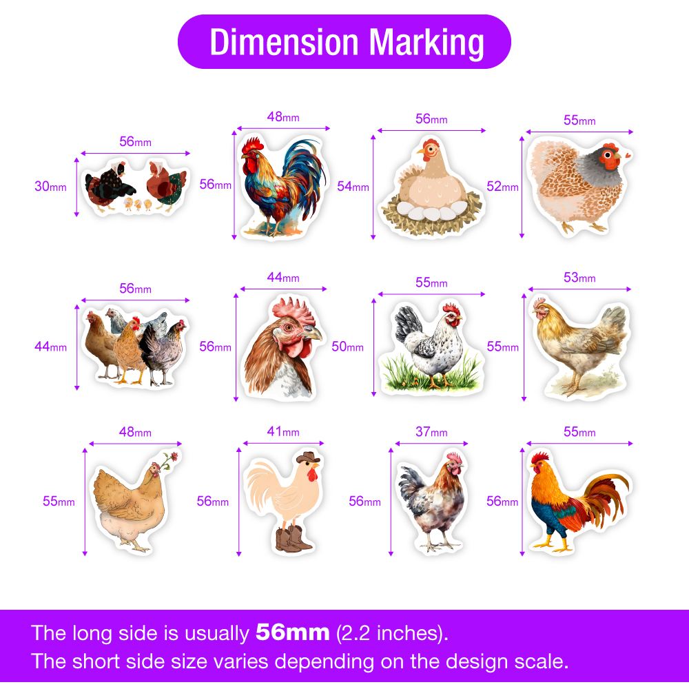 Cute Cartoon Chicken Stickers  - Kids Toys Laptop のレビューと価格