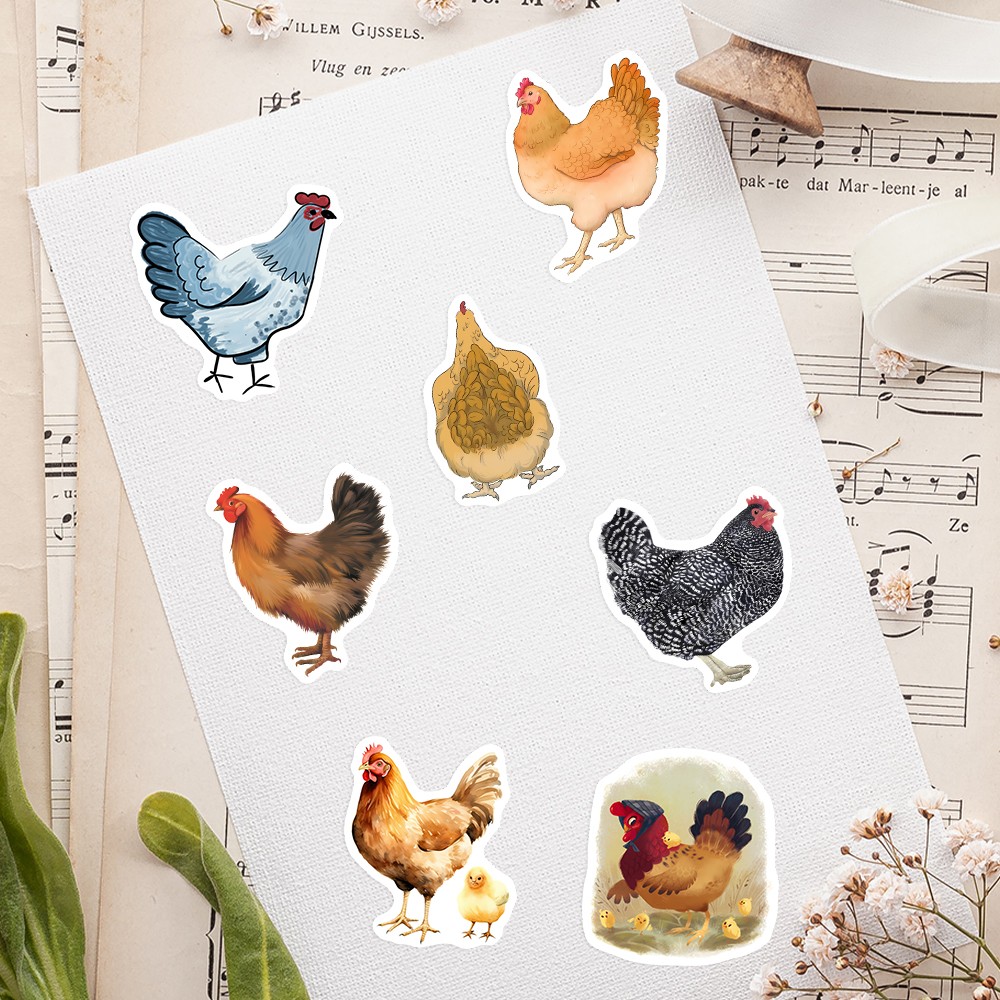 Cute Cartoon Chicken Stickers  - Kids Toys Laptop のレビューと価格
