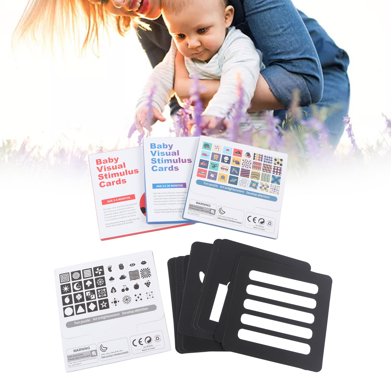 ZK40 64pcs High Contrast Baby  - Educational Flash Card のレビューと価格