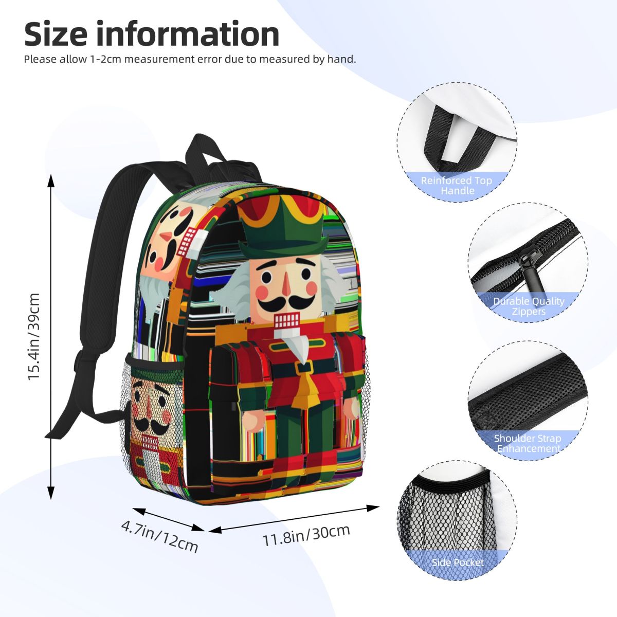 Nutcracker Soldier Toy Christm - Kids Zipper Toys のレビューと価格