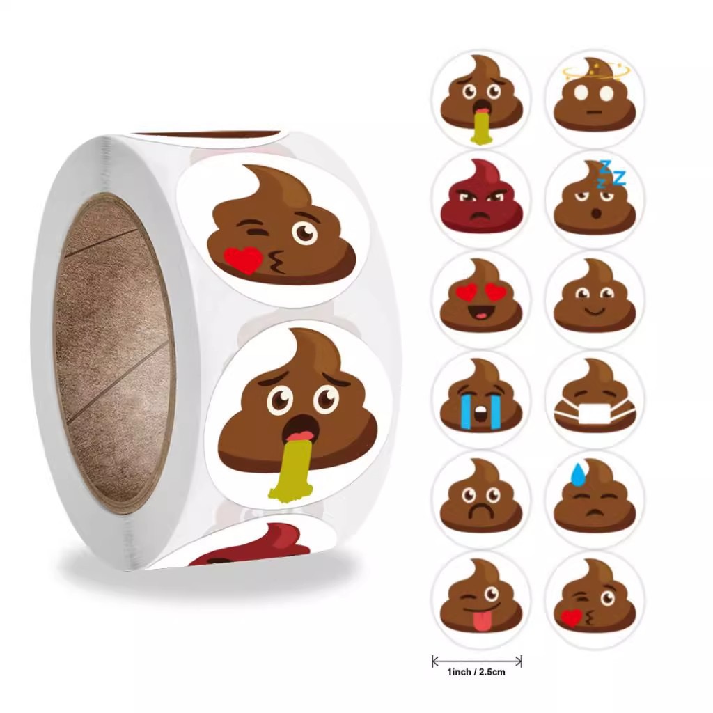 100-500pcs Funny Poop Cartoon  - Kids Toys Laptop のレビューと価格