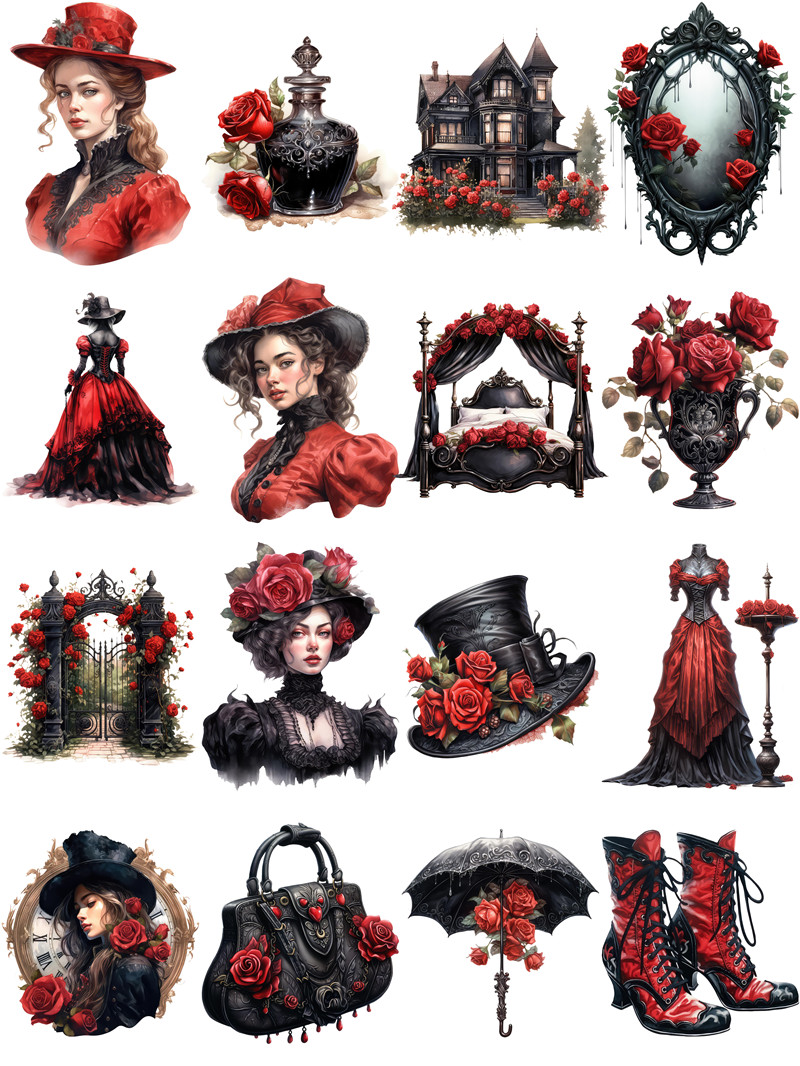 Victoria Black Rose Stickers C - Kids Toys Victoria のレビューと価格