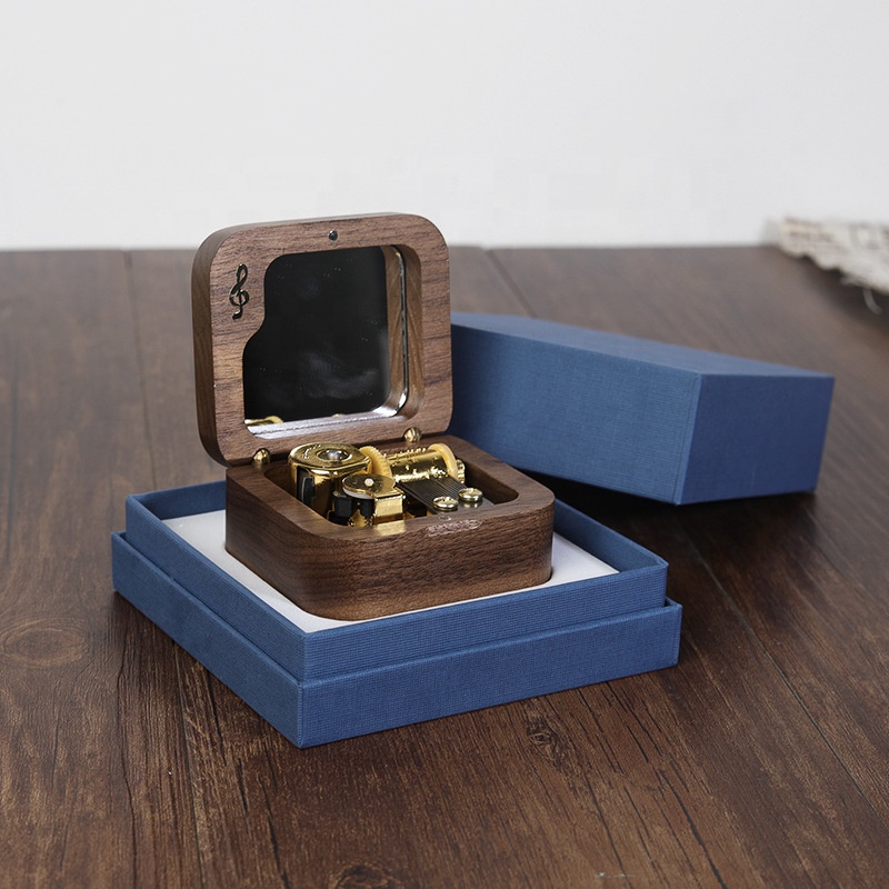 Natural Wooden Music Box Gold- - Kids Toys Logo のレビューと価格
