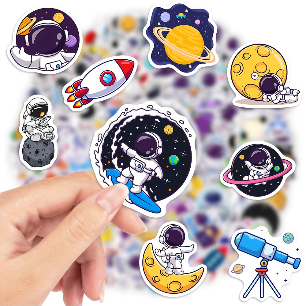 Cute Cartoon Astronaut Sticker - Kids Toys Laptop のレビューと価格